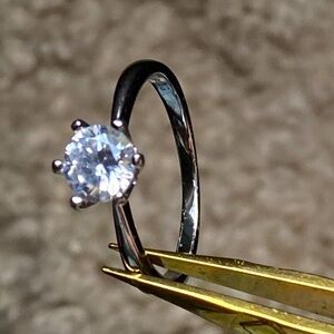 Ring gold plated 18k cubic zirconia XUPING